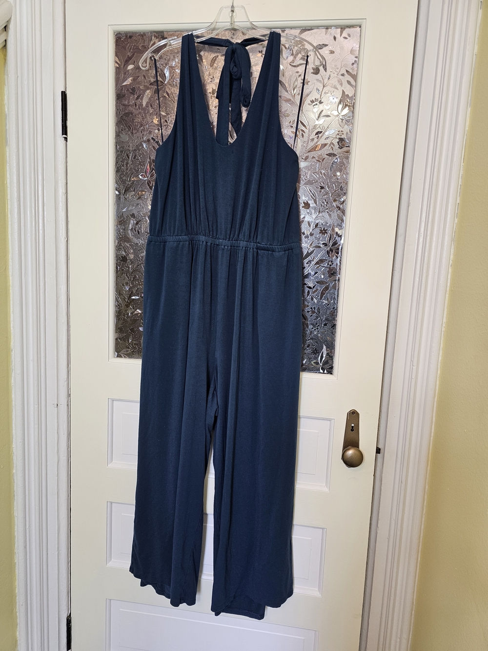 Old Navy Navy Blue Sleeveless Jumpsuit